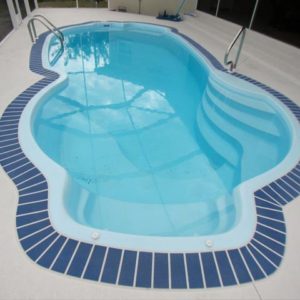 Millennium 12' x 25' Pettit Fiberglass Pool with acrylic deck