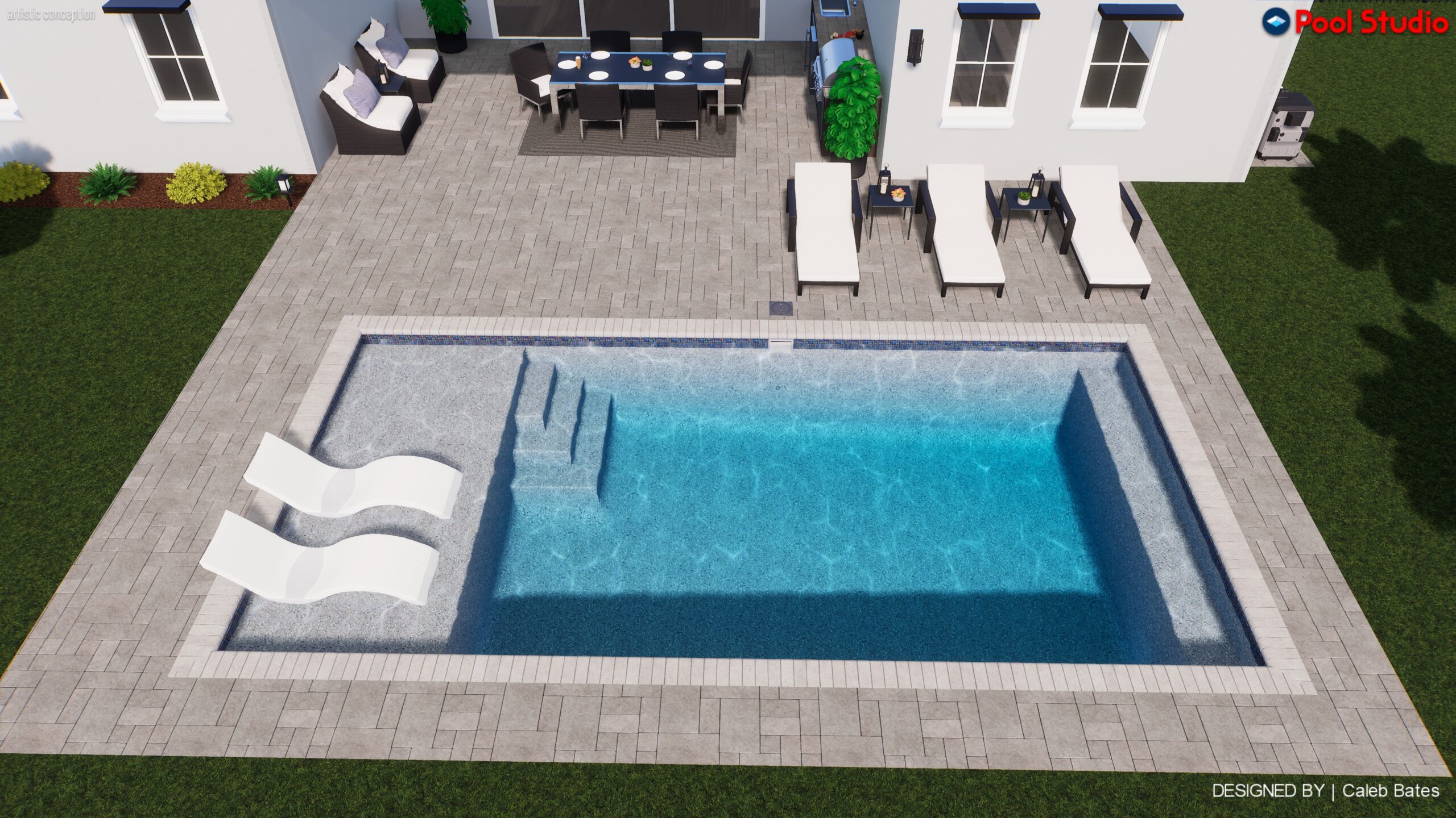 Concrete Pool 14x28 3-5' - Image 3