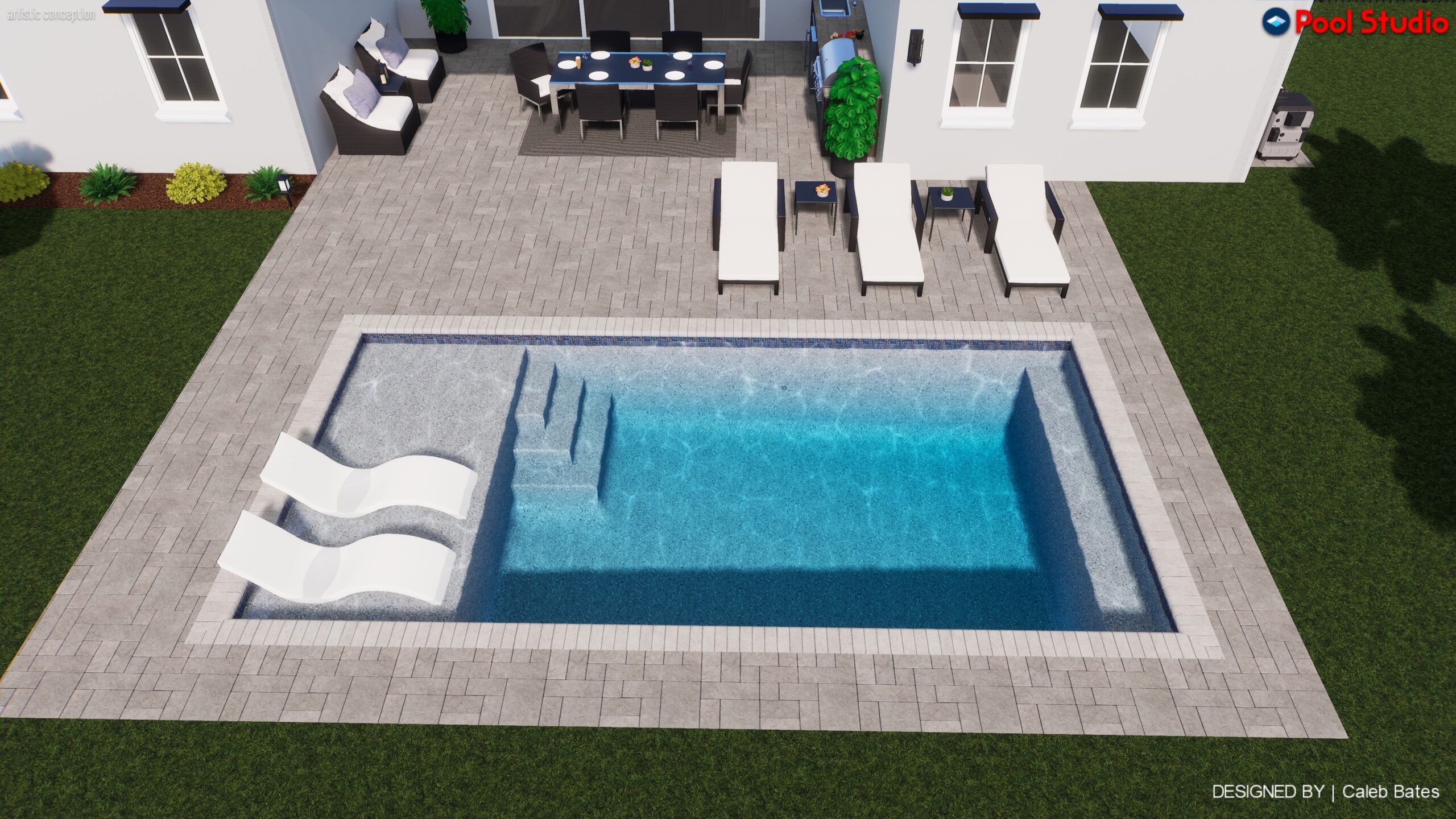 Concrete Pool 13x26 3-5' - Image 3