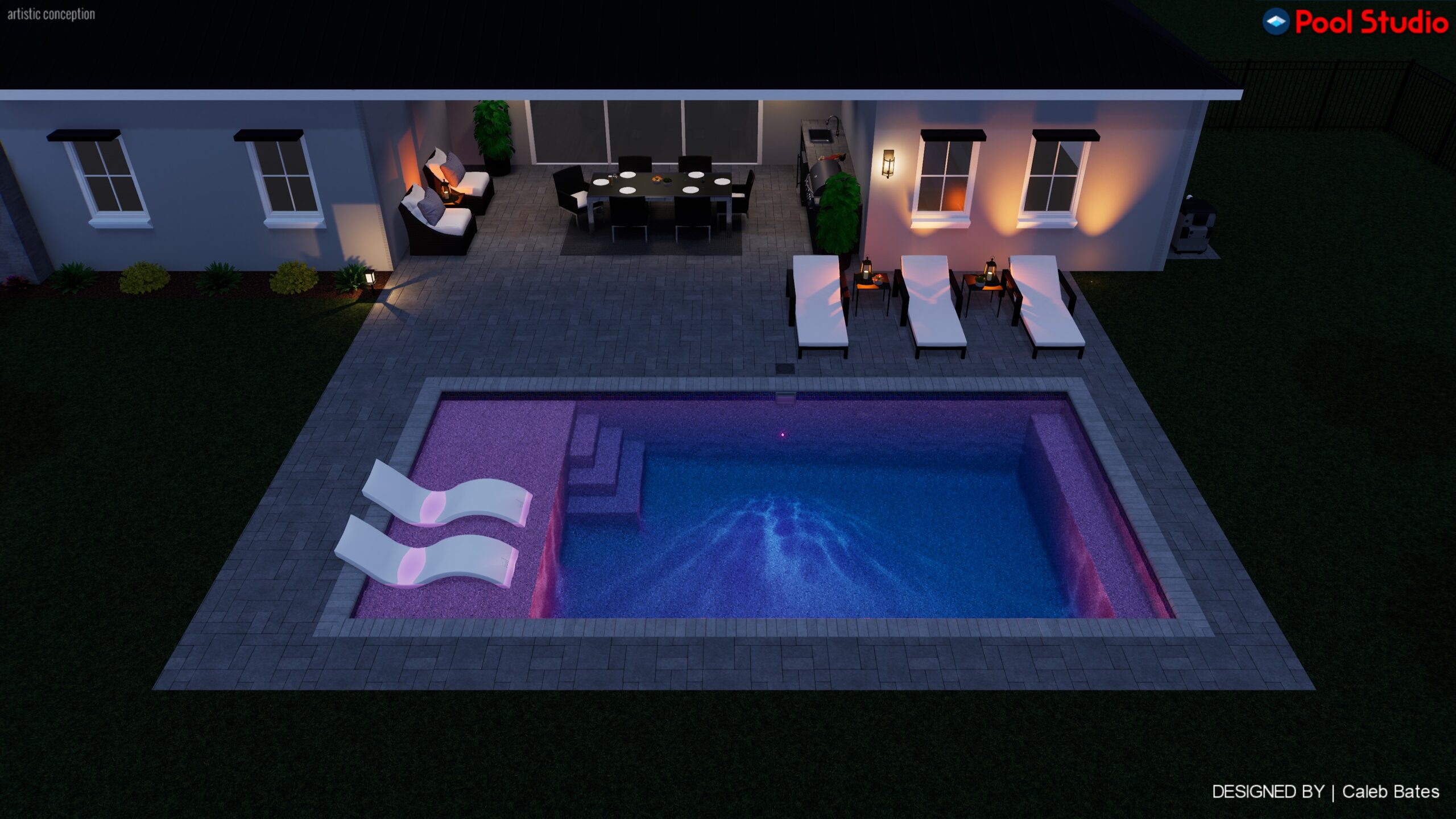 Concrete Pool 14x28 3-5' - Image 2