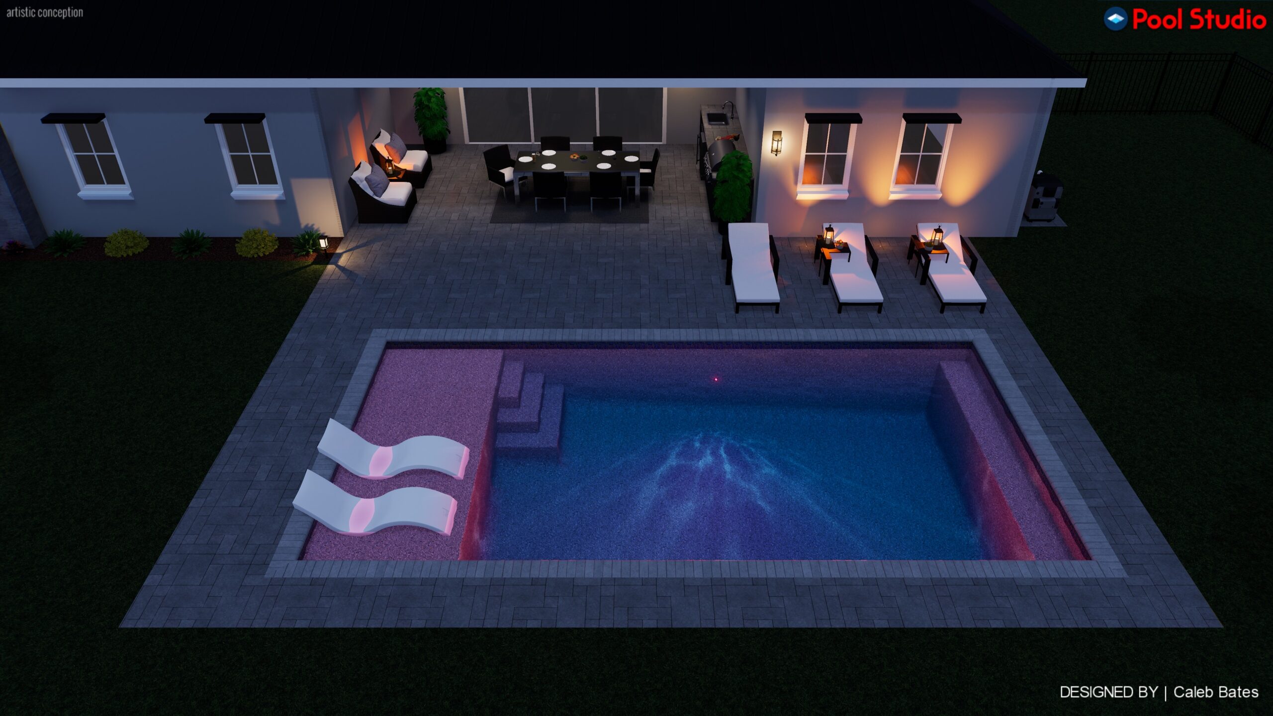 Concrete Pool 15x30 3-5'