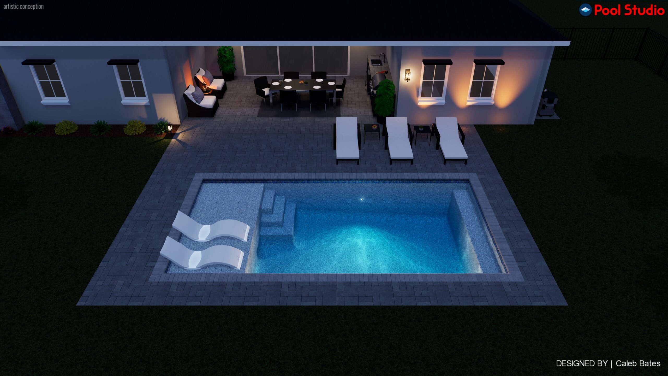 Concrete Pool 13x26 3-5' - Image 6