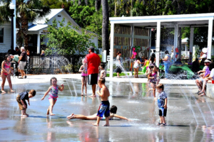 Children playing at Sims Park